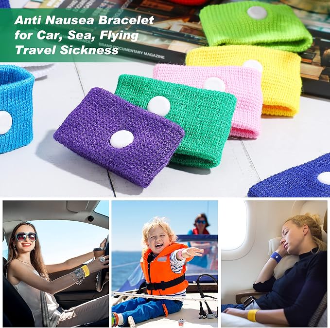 Zhanmai 12 Pairs Motion Sickness Bracelet
