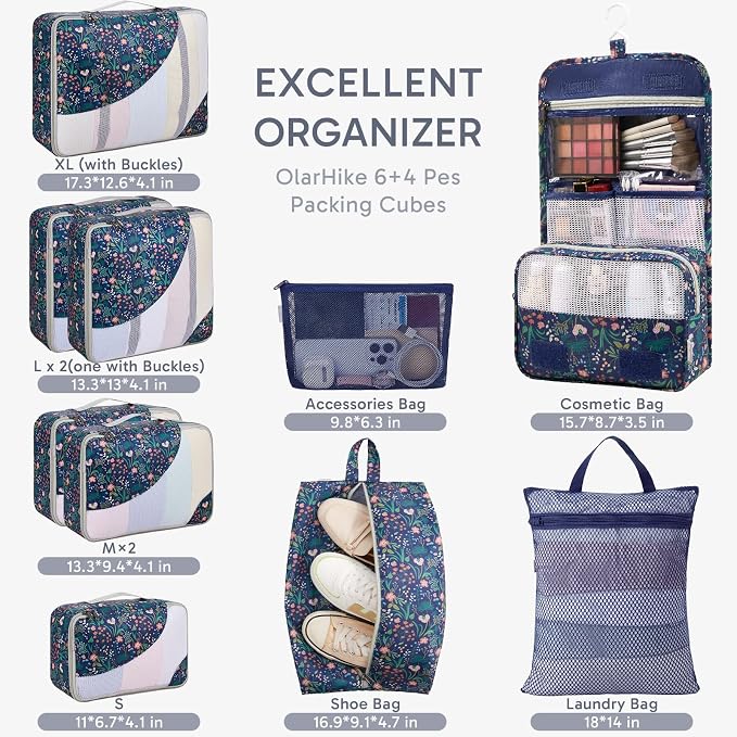 ALL INCLUDED 10 Set Durable Packing Cubes