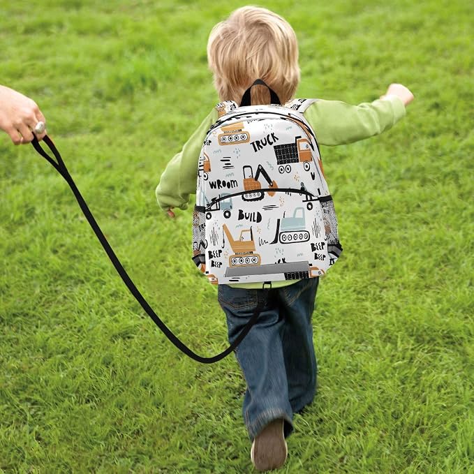 Transport Truck Excavator Toddler Backpack Boys Girls Kids Preschool Bookbag