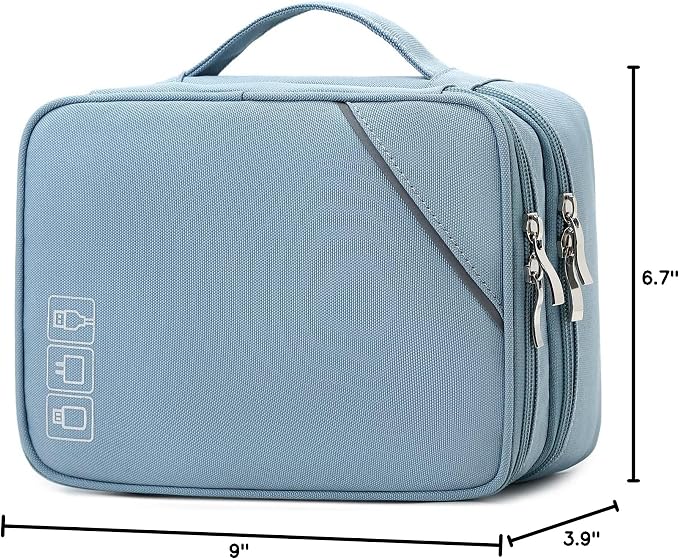 Lanola Electronic Accessories Case, Electronics Travel Organizer, Portable