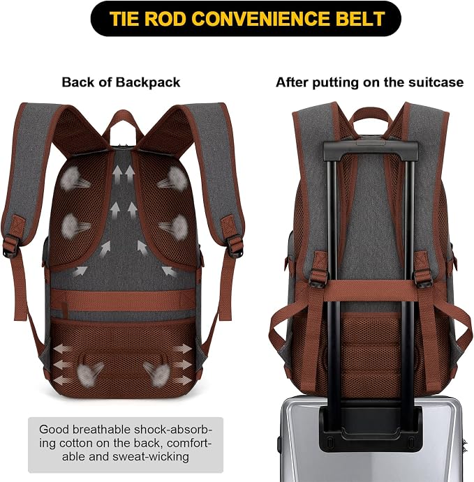 Canvas Laptop Backpack-Anti Theft Bag