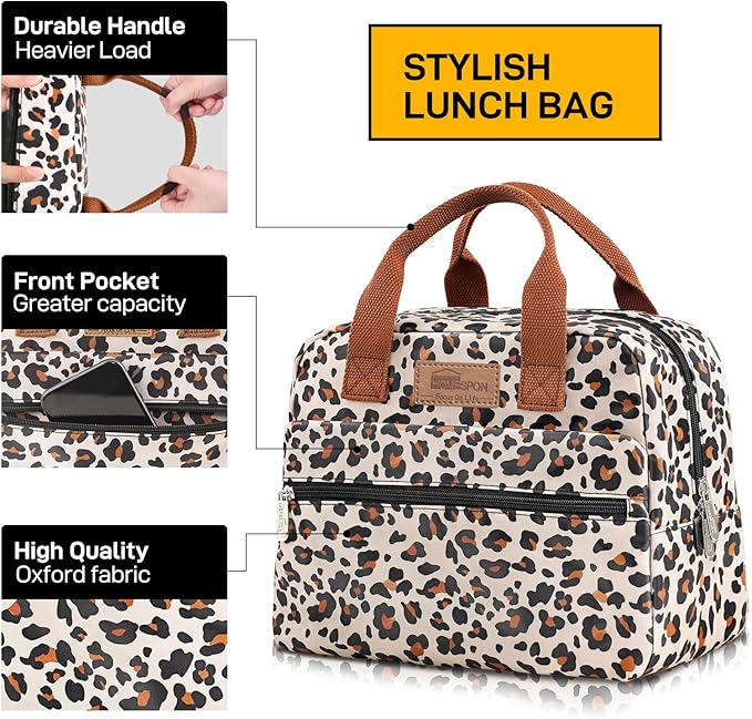 HOMESPON Insulated Lunch Bag for Women Men Lunch Box Cooler Lunch Tote for Work