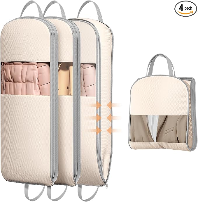 DIMJ 4 Pack 43" Compression Garment Bags
