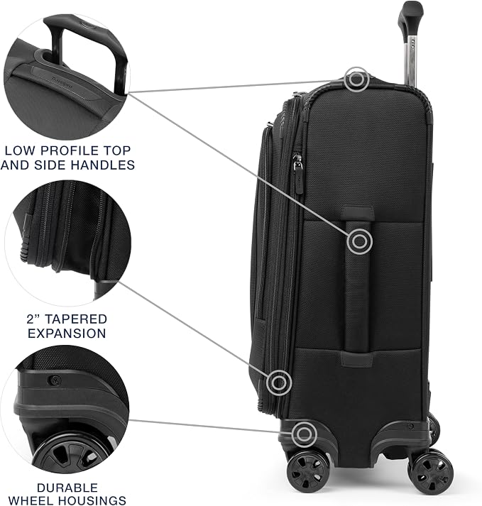 Travelpro Crew Classic Lightweight Softside Expandable Carry on Luggage