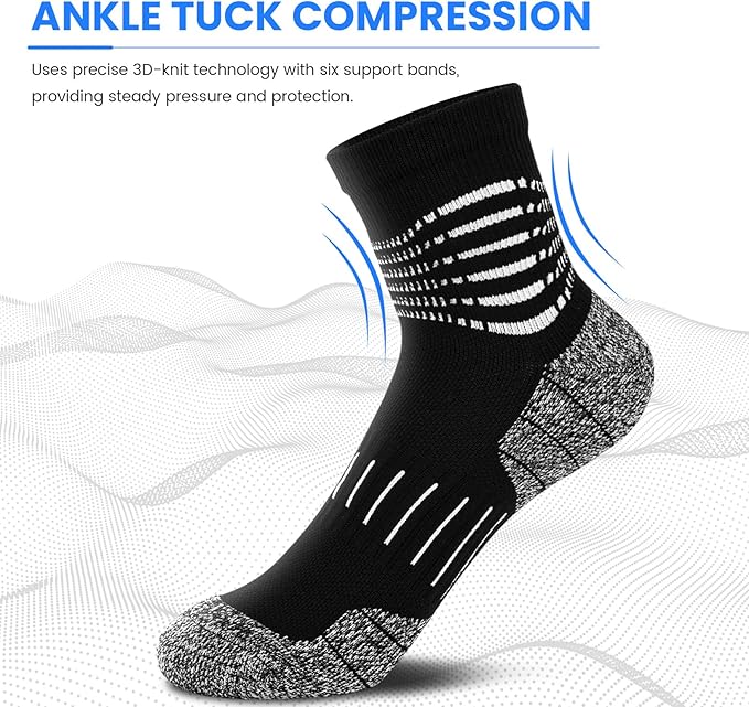 IRAMY Ankle Compression Socks for Men Athletic Running Socks
