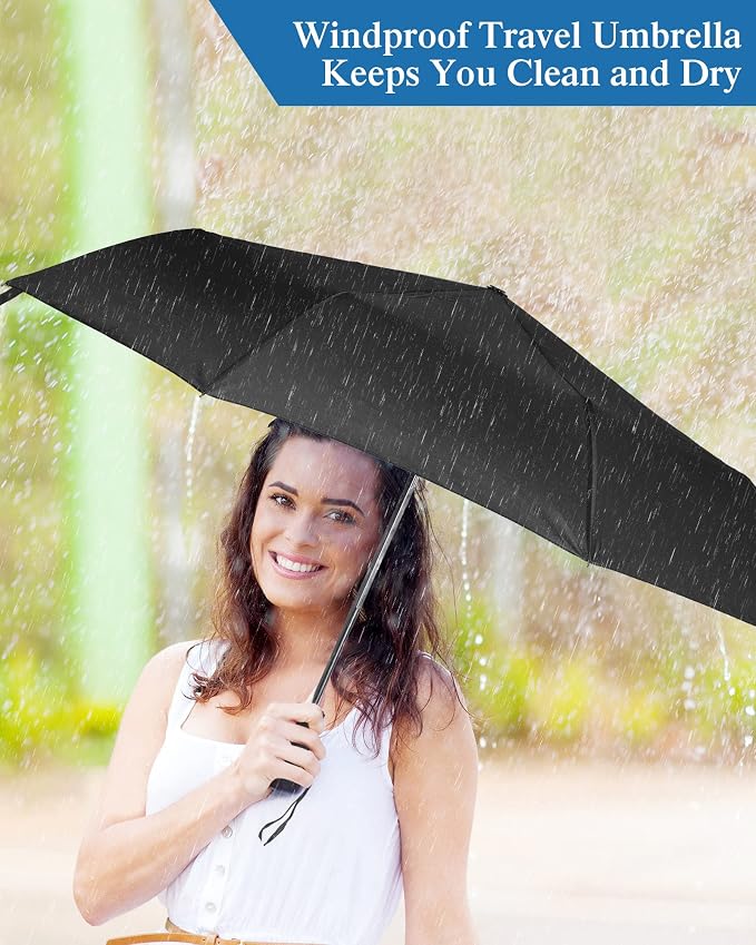 Yahenda 4 Pack Windproof Travel Umbrellas Bulk Automatic Open and Close