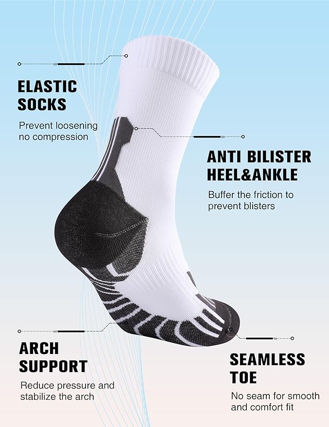 Compression Crew Running Socks: Athletic Socks