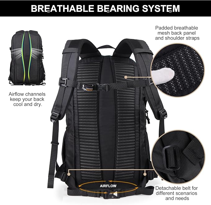 MOUNTAINTOP Hiking Backpack, 30L Camping Backpack, Men Women Hiking Daypack