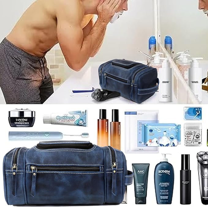 VC VINTAGE COUTURE Leather Toiletry Bag