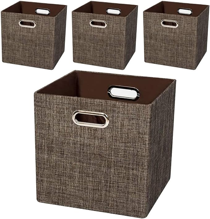Storage Bins Cube Containers Boxes, Thick and Heavy Duty Fabric Drawers