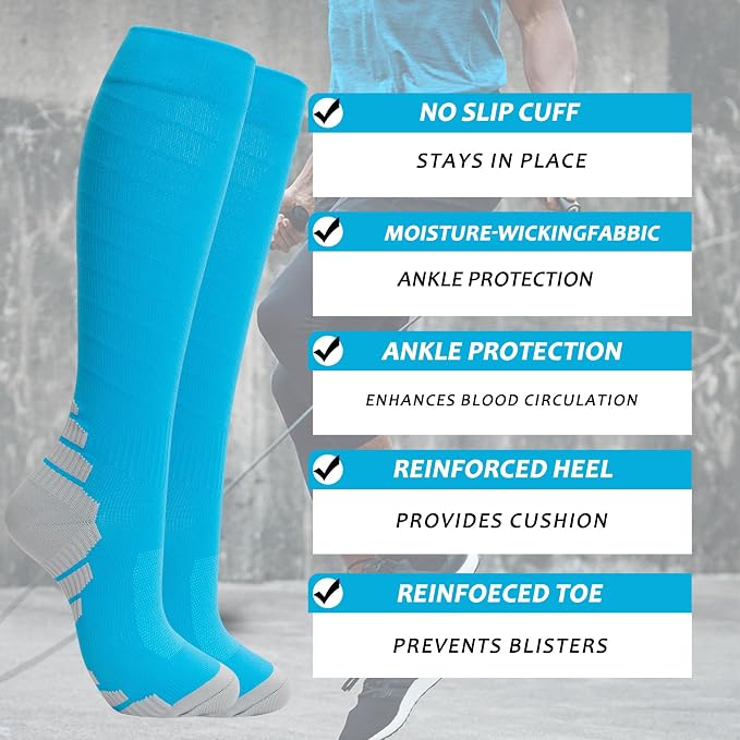 fenglaoda 8 Pairs Compression Socks