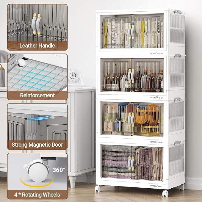 BROVIEW 400Qt Stackable Storage Bins