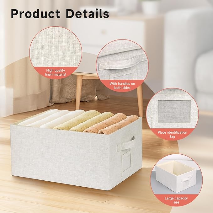 Large 17''x12'' Quart Collapsible Stackable Storage Bins
