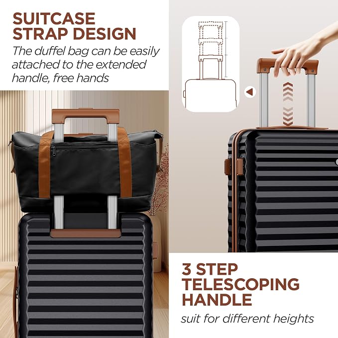 SHOWKOO Suitcase Hardside Expandable Luggage Set, Suitcase