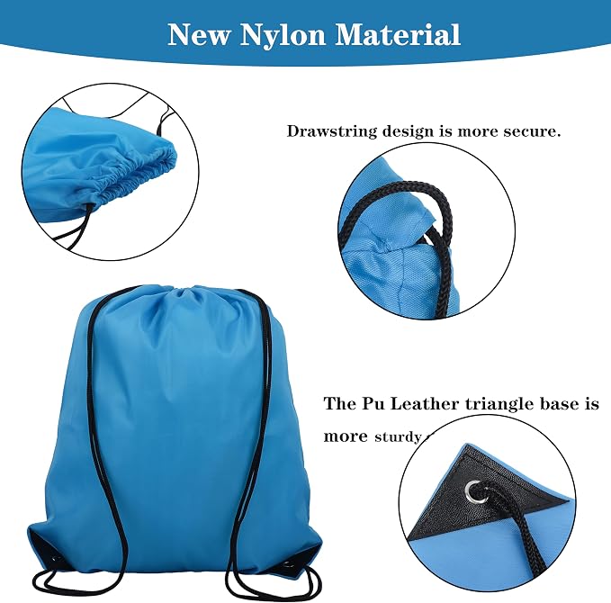 42 Pcs Drawstring Backpack Bags Sack Pack Cinch Tote Sport Storage Polyester Bag