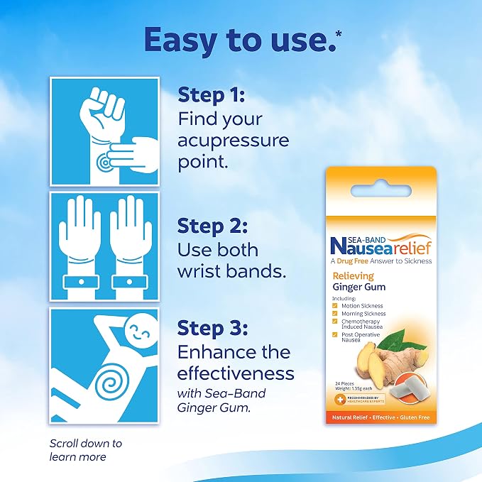 Sea-Band Anti-Nausea Acupressure Wristband