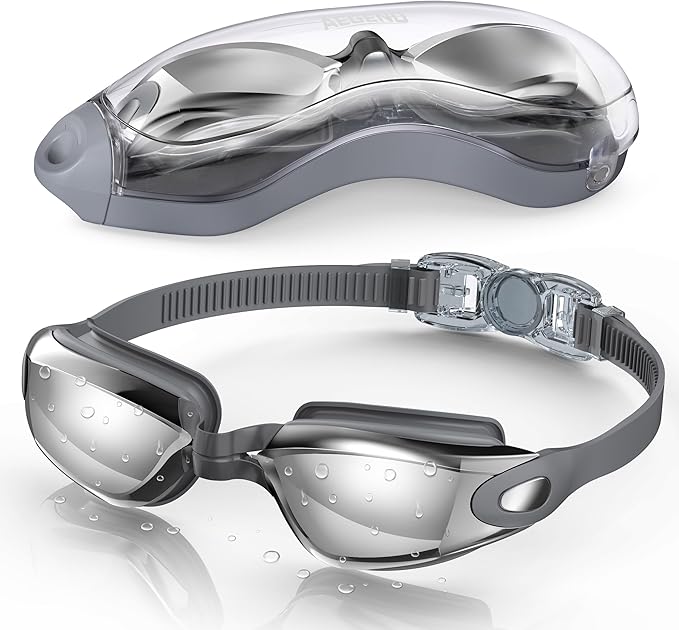Aegend Swim Goggles, Swimming Goggles No Leaking Full Protection Adult Men Women Youth