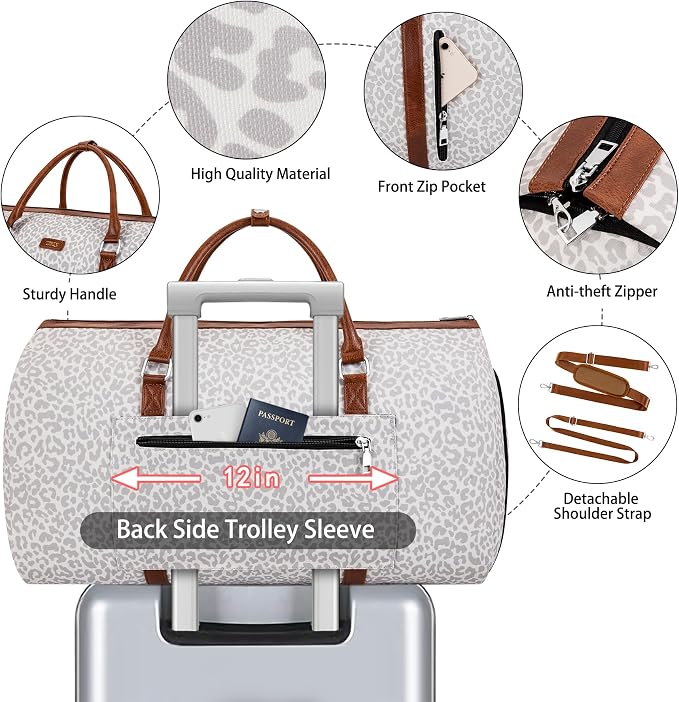 Convertible Garment Duffel Bag for Travel