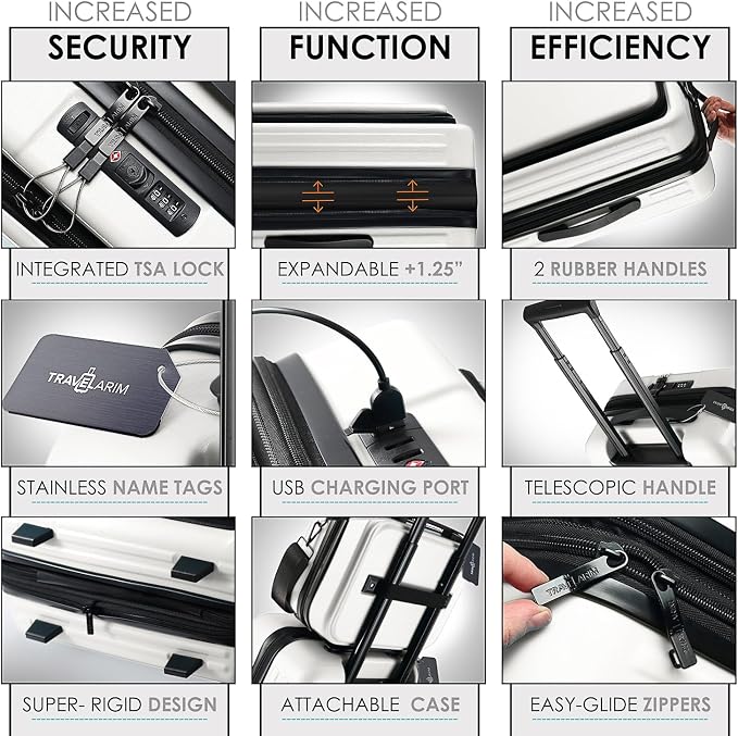 22 Inch Carry On Luggage 22x14x9 Airline Approved, Carry On Suitcase