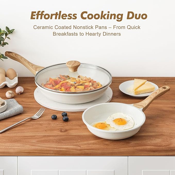 SENSARTE Nonstick Frying Pan Skillets, Healthy Cookware Chef's Pan, Free of