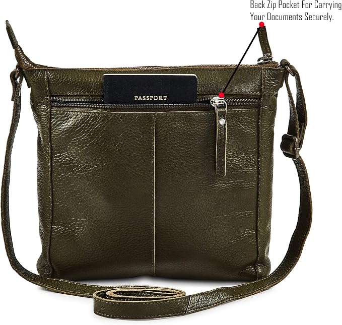 Small Soft Genuine Leather Crossbody Purse Women’s Sling Crossover Shoulder