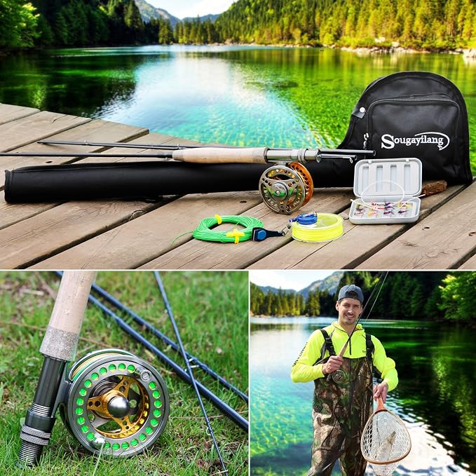 Sougayilang Fly Fishing Rod Reel Combos