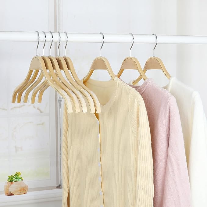 TOPIA HANGER Slim Natural Wood Hangers