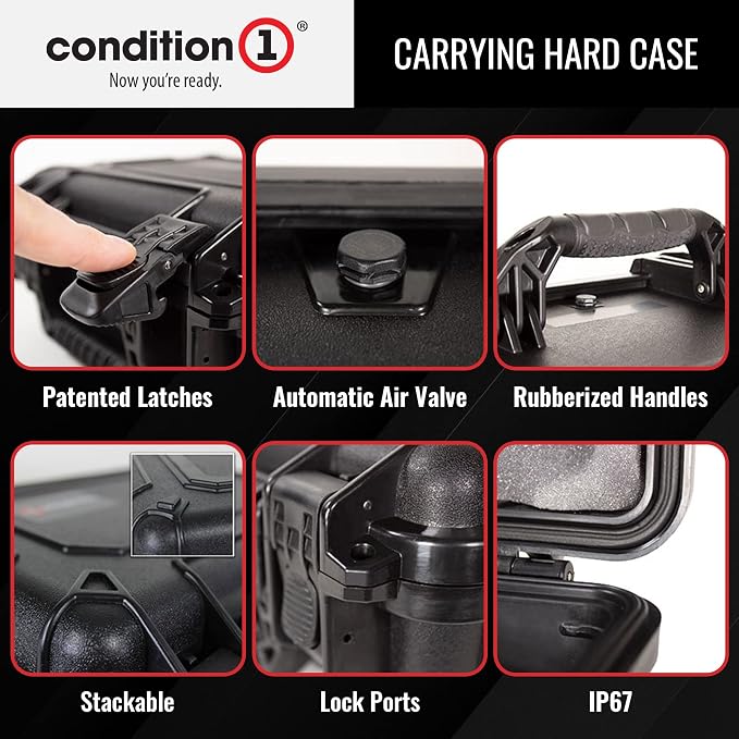 Condition 1 25" Large Heavy-Duty Protective Waterproof Hard Case, Model 024