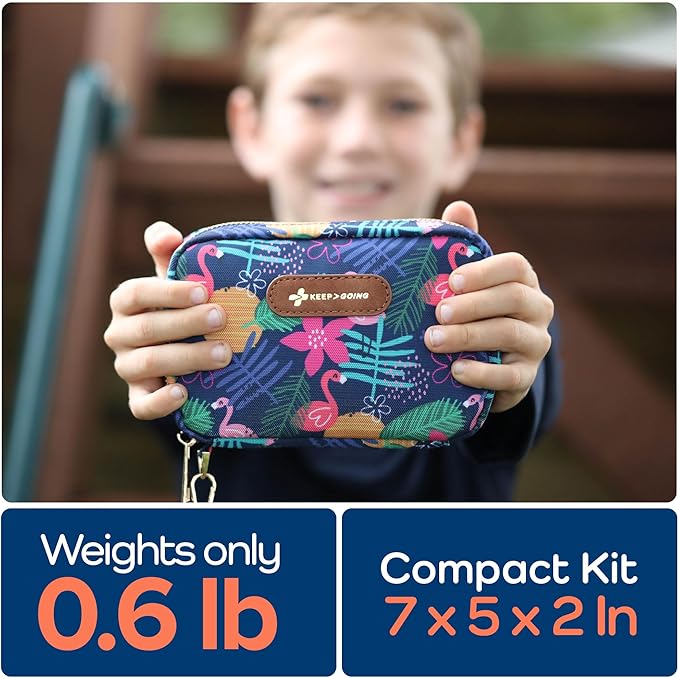 KeepGoing Travel First Aid Kit for Kids – 130 Pc. for Car, Diaper Bag & Backpack