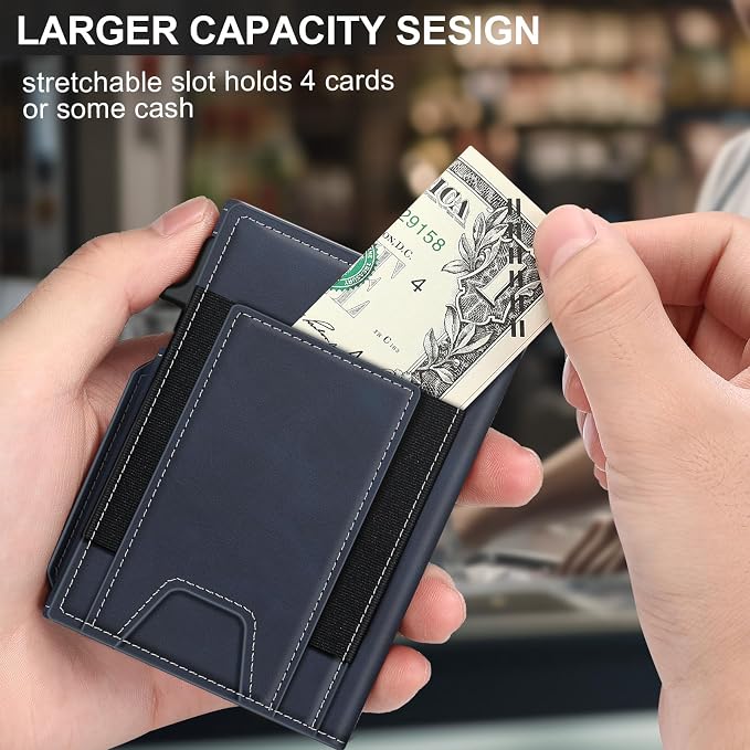 Wallet for Men Wallet with Slim Pop Up Card Holder 9-13 Cards, Bifold