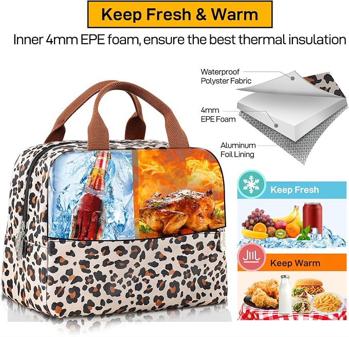 HOMESPON Insulated Lunch Bag for Women Men Lunch Box Cooler Lunch Tote for Work