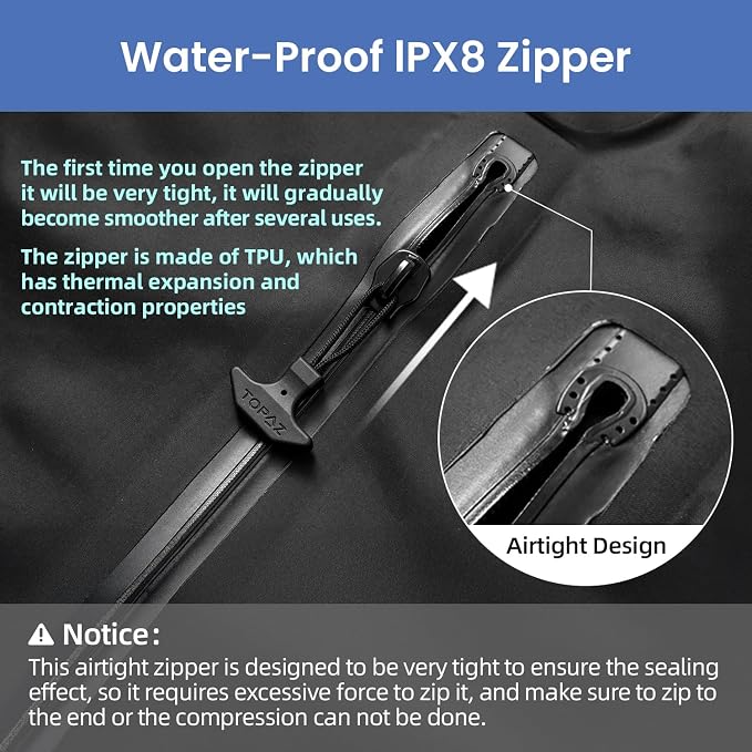 BAGAIL TPU Vacuum Bag for Travel, Reusable Compression Bag