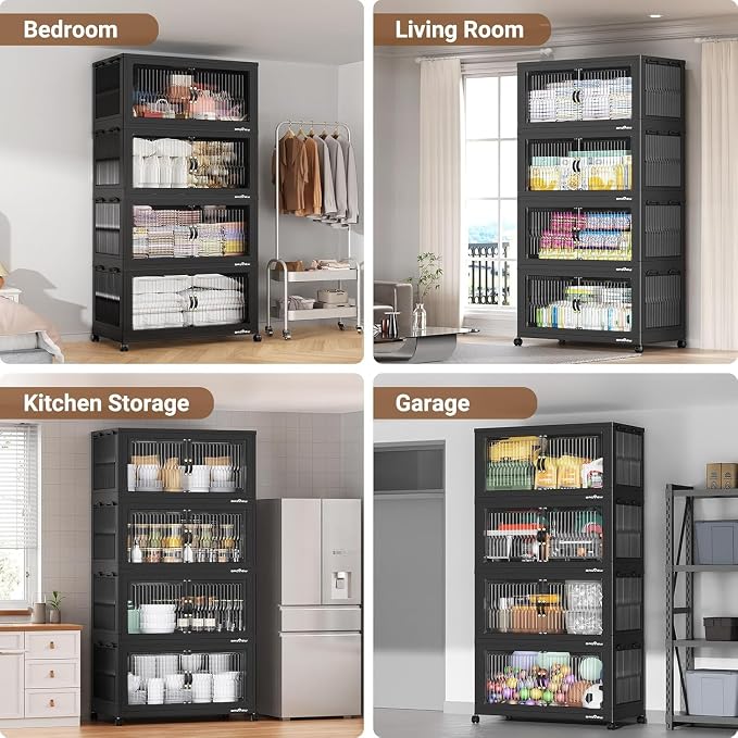 BROVIEW 600Qt Extra Large Stackable Storage Bins