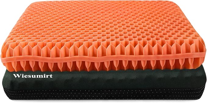 Plus Size Gel Seat Cushion for Long Sitting, Extra Large and Thick, Seat