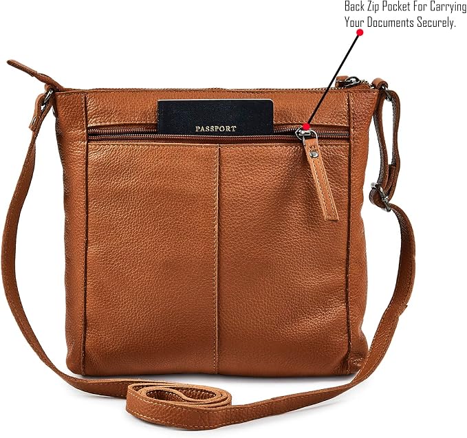 Small Soft Genuine Leather Crossbody Purse Women’s Sling Crossover Shoulder