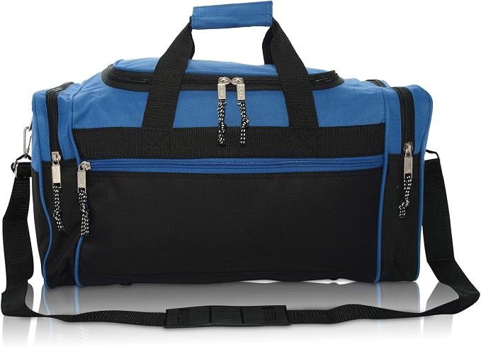 DALIX 21" Blank Sports Duffle Bag Gym Bag Travel Duffel