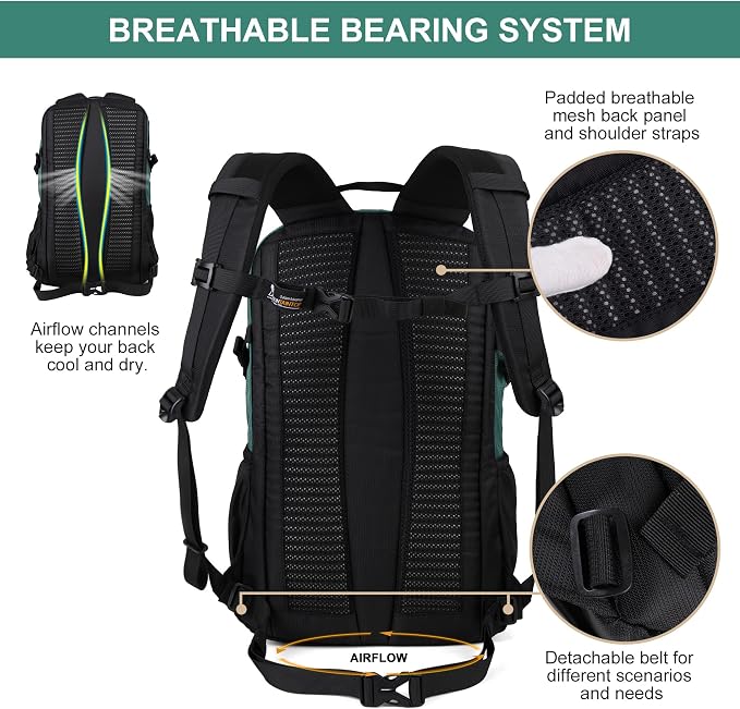 MOUNTAINTOP Hiking Backpack, 25L Camping Backpack, Men Women Hiking Daypack