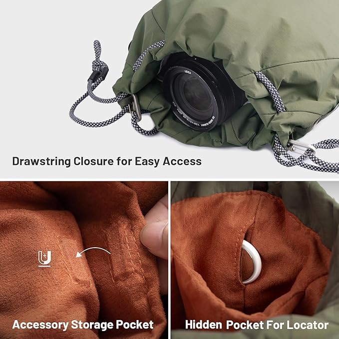 PGYTECH OneGo Drawstring Small Camera Bag, Soft Cute Camera Pouch Handbag