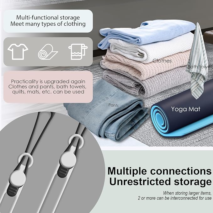 Nearockle 16Pcs 4.2" Silicone Cable Ties Cord Organizer