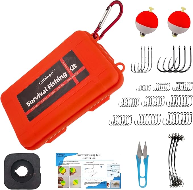 Mini Survival Fishing Kit Small Emergency Fishing TackleBox Pocket Outdoor