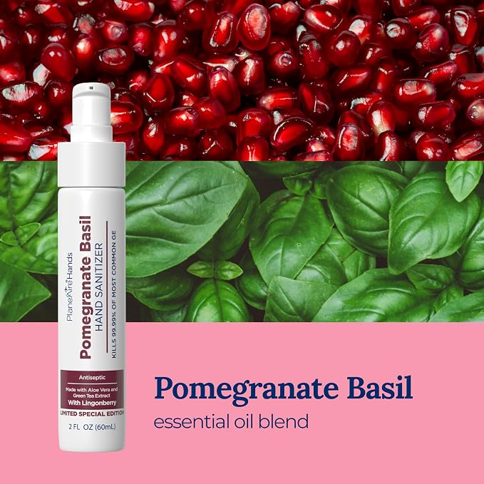 Pomegranate Basil Lotion Hand Sanitizer | Travel Size | Moisturizing Hand