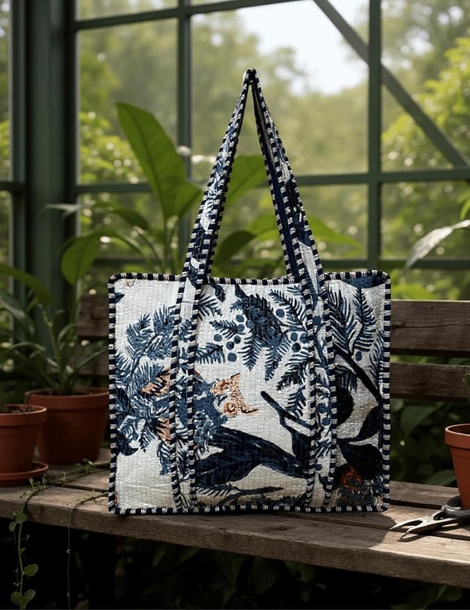 Cotton Quilted Tote Bag for Women – Large Beach & Travel Tote