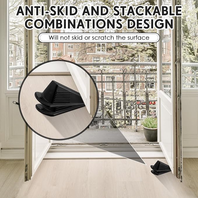 Frienda 12 Pcs Jumbo Door Stoppers Heavy Duty Door Stopper Tall up to 2inch