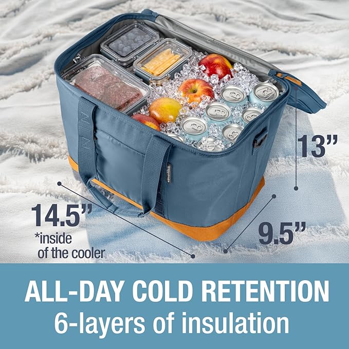 CleverMade Collapsible Insulated Cooler Bag – Leakproof Soft Folding Cooler