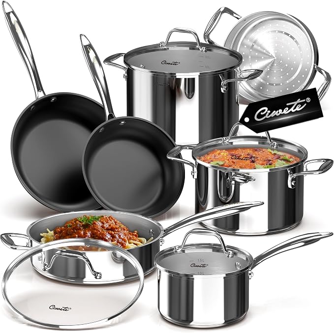 Stainless Steel Nonstick Pots and Pans Set