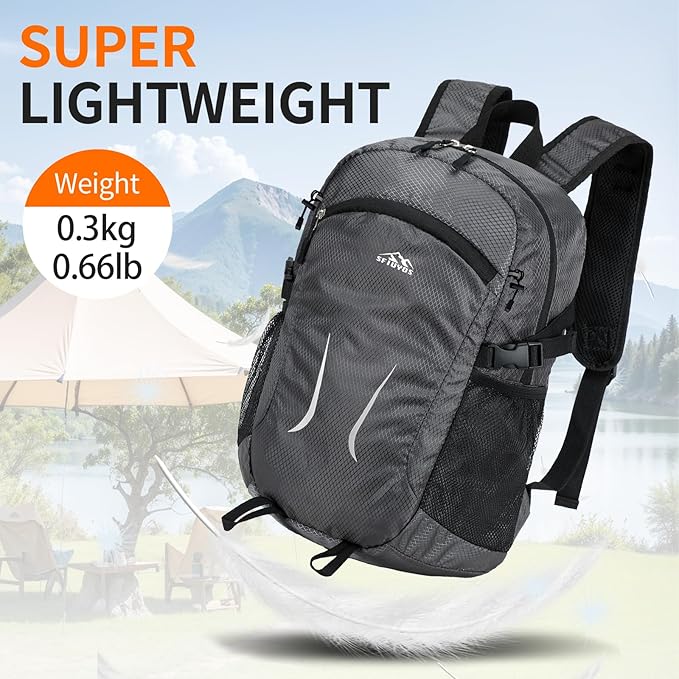 Hiking Daypack, 30L Waterproof Hiking Backpack Packable Lightweight Travel Day