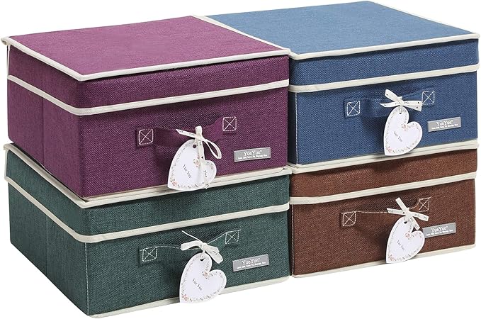 YueYue Foldable Fabric Closet Organizer Bins Box Storage