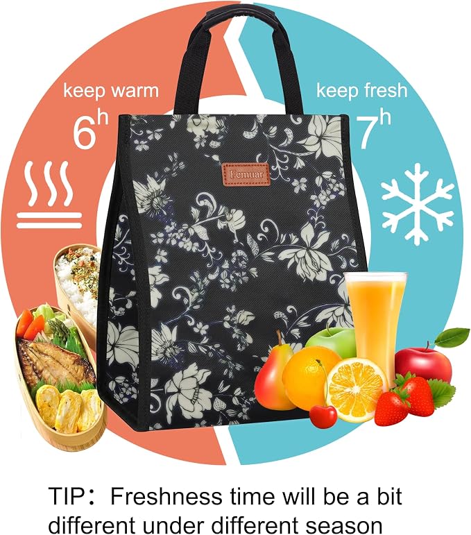 Lunch Bags for Women Insulated Reusable Lunch Tote