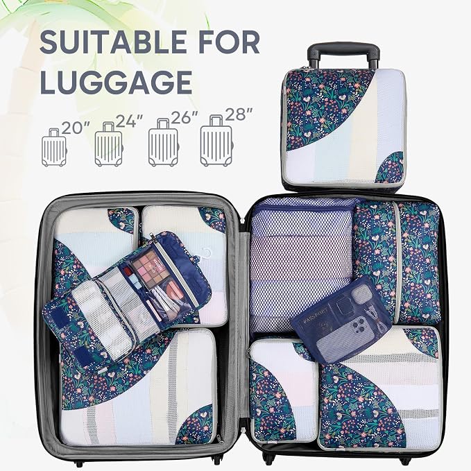 ALL INCLUDED 10 Set Durable Packing Cubes