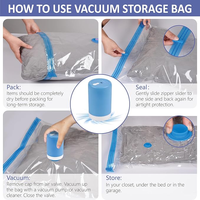 Cozy Essential 15 Pack Travel Vacuum Storage Bags